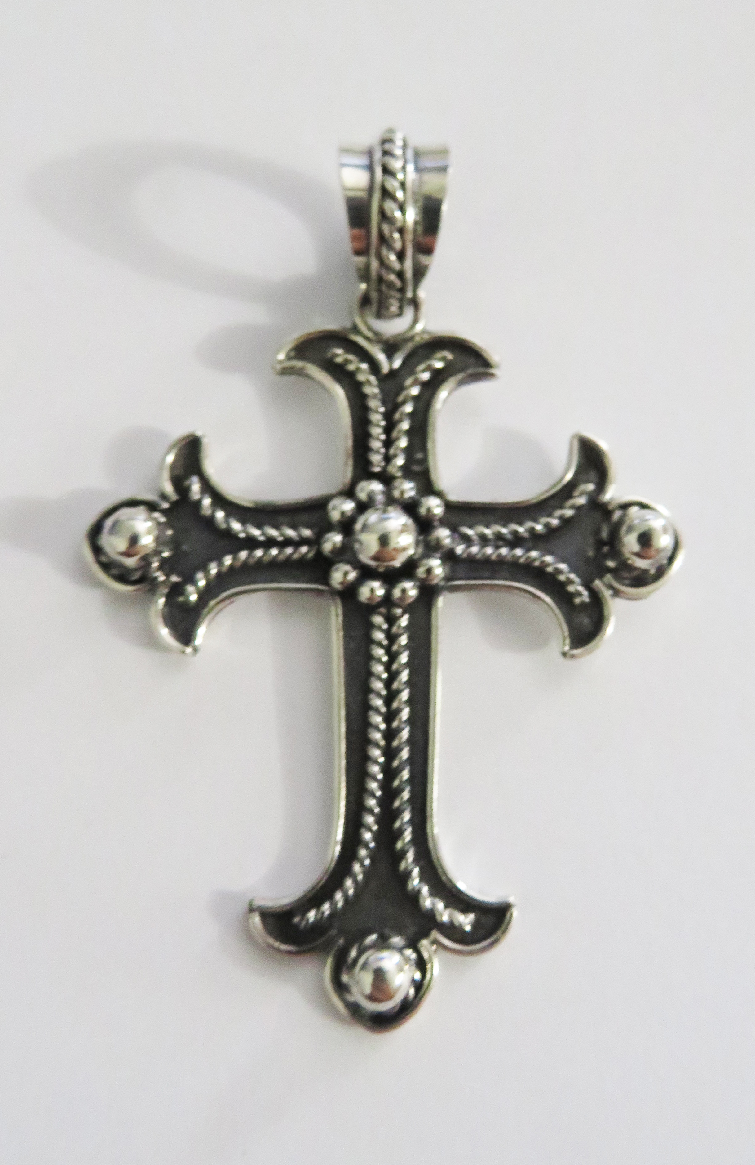 Ornate Silver Cross Pendant – KBP35SS - Anna King Designs